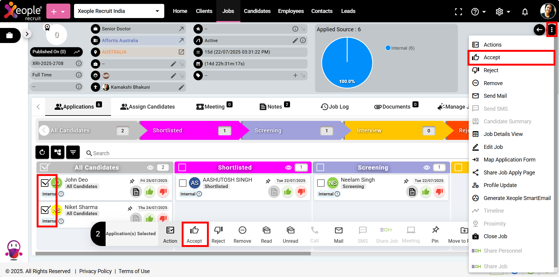 Grid View - Checkbox - Accept