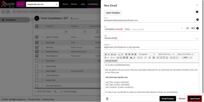 New Email - Send Email