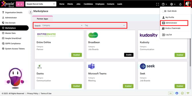 Administrator – Marketplace
